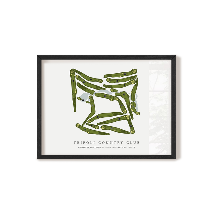 Tripoli Country Club | Golf Course Map | Black Frame