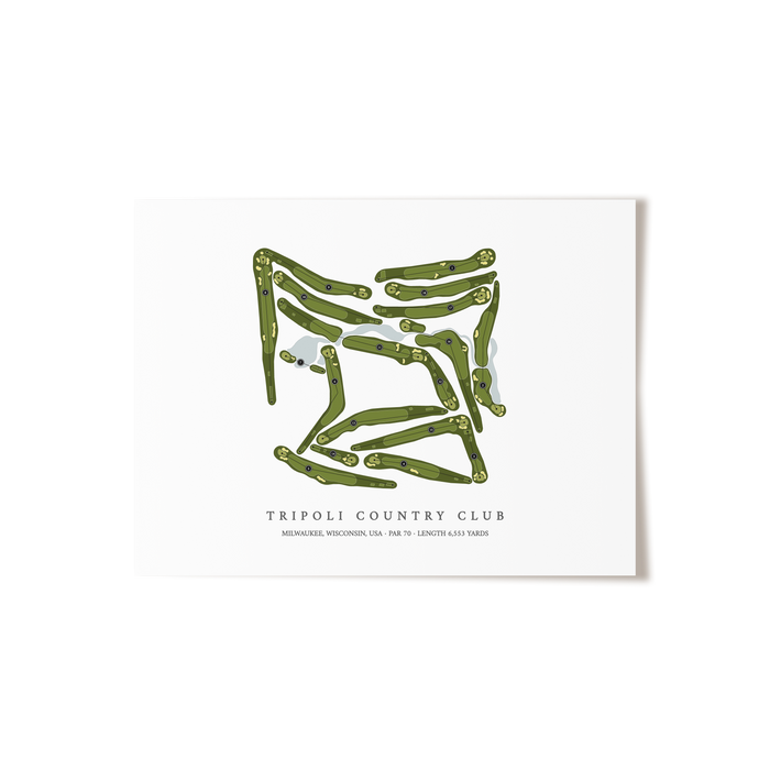 Tripoli Country Club | Golf Course Map | Unframed