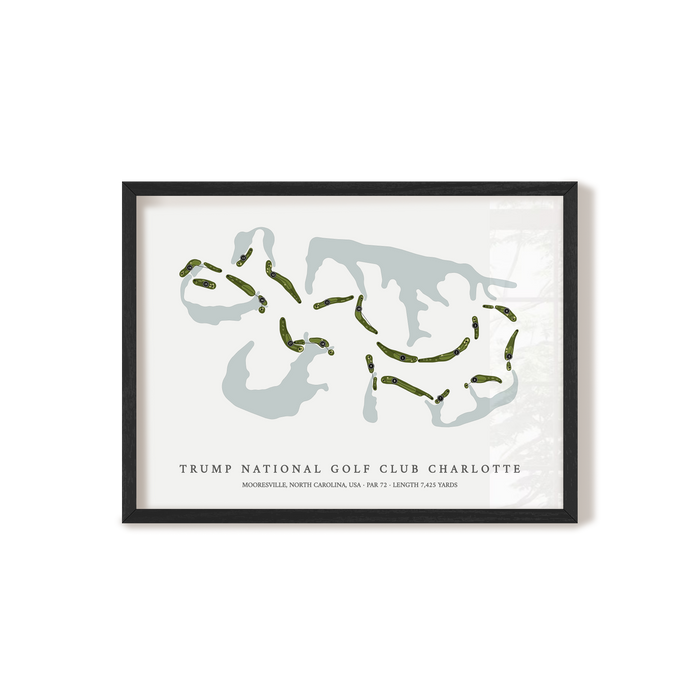 Trump National Golf Club Charlotte | Golf Course Map | Black Frame