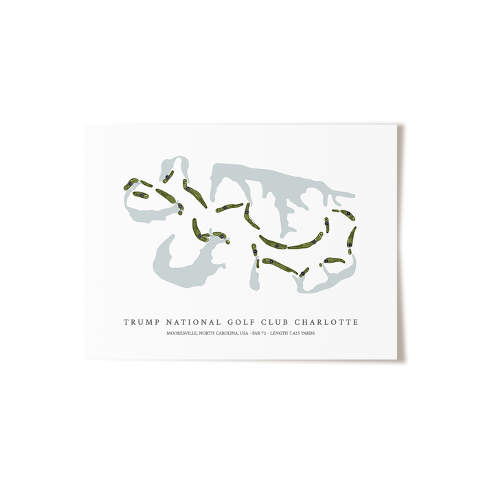 Trump National Golf Club Charlotte | Golf Course Map | Unframed