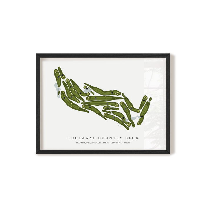 Tuckaway Country Club | Golf Course Map | Black Frame