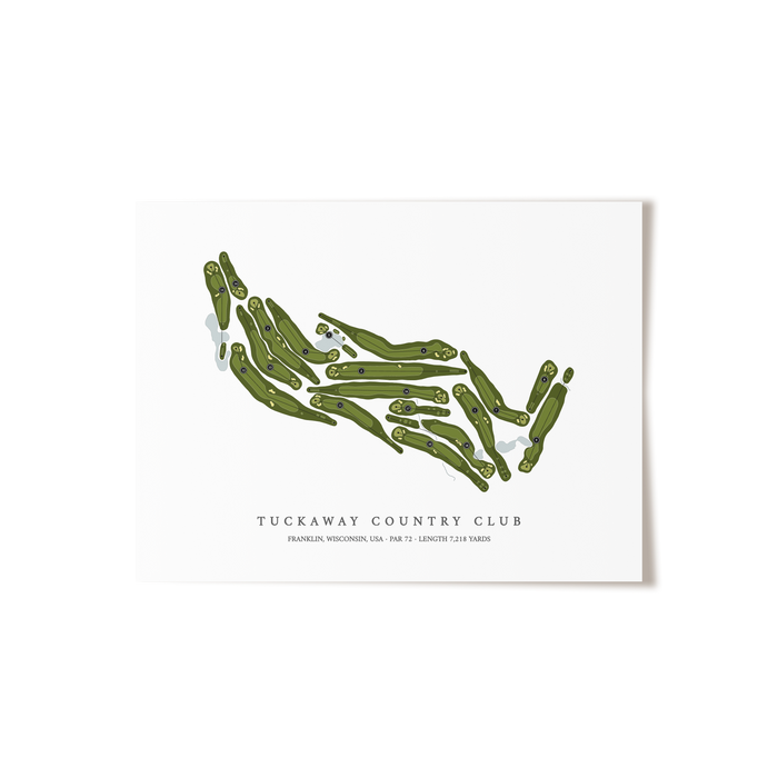 Tuckaway Country Club | Golf Course Map | Unframed