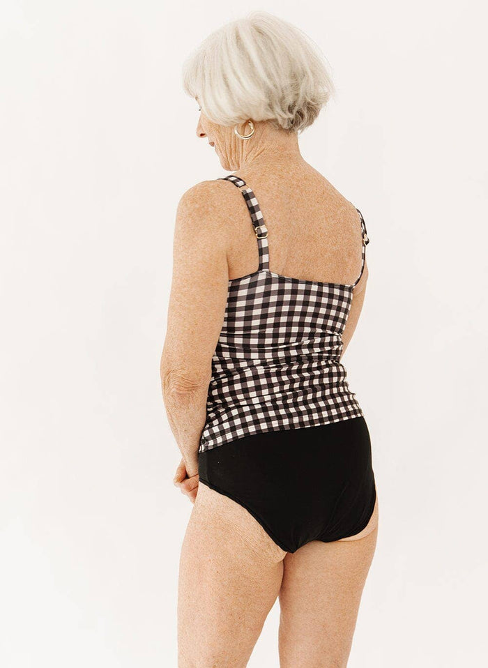 Ultra High-Waist Swim Bottom in Black