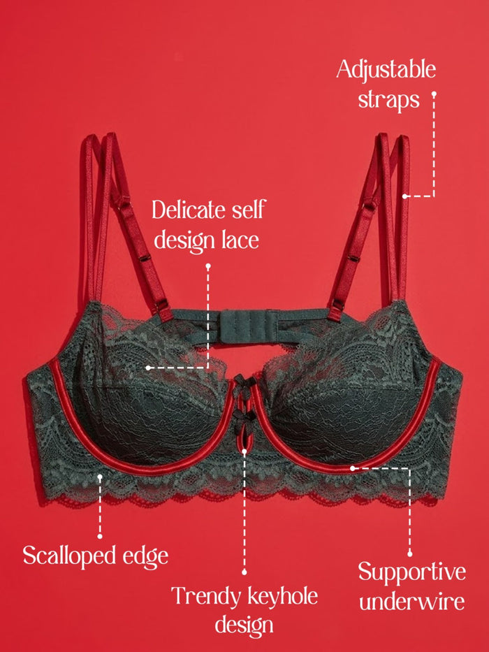 Underwired Non-Padded Lace Bra