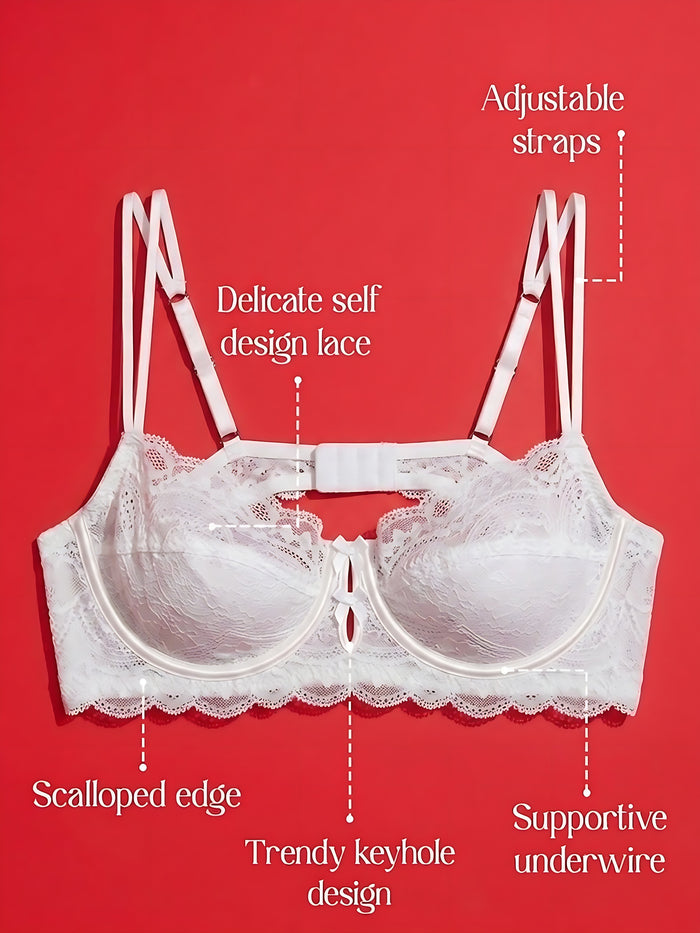 Underwired Non-Padded Lace Bra