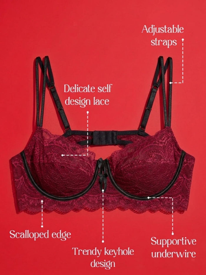 Underwired Non-Padded Lace Bra