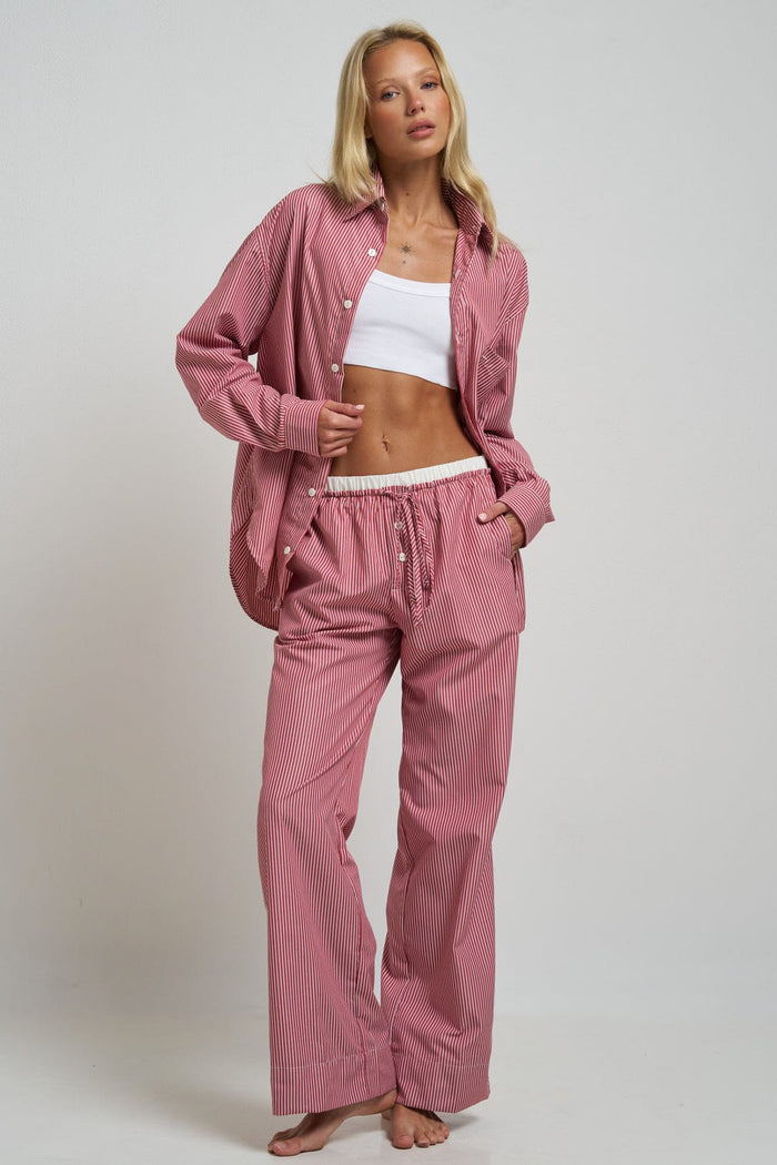 Le Boyfriend Pants Red