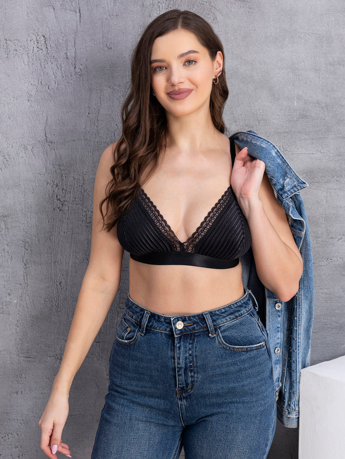 Velvet Bralette Non-Padded Non-Wired Bra