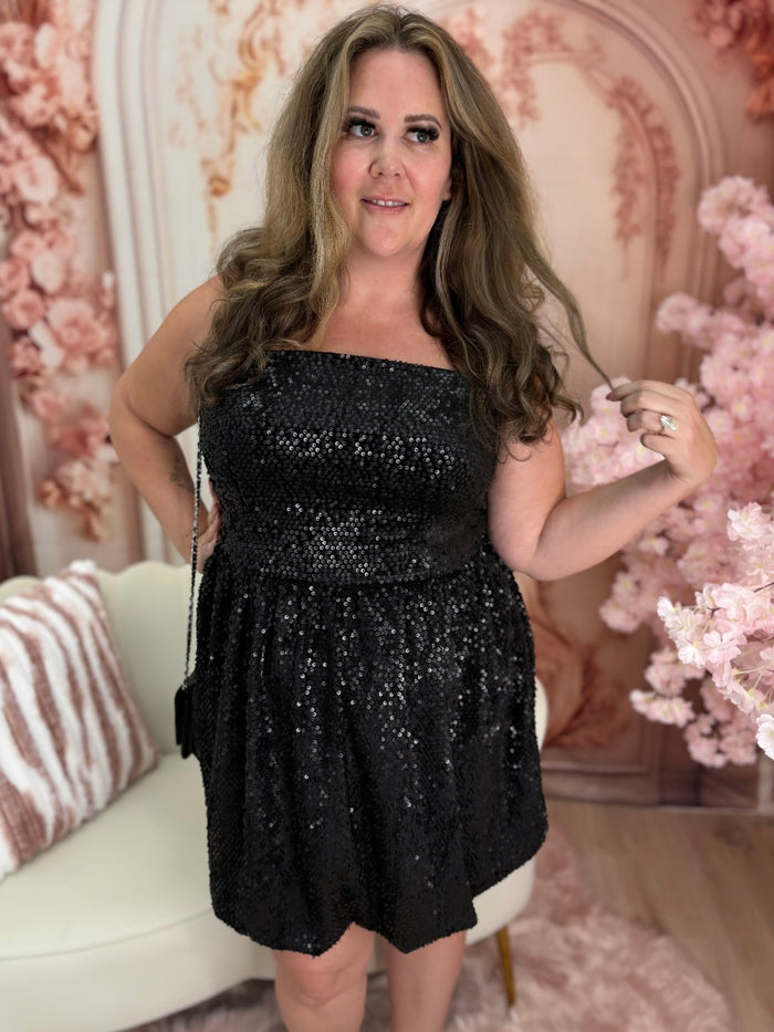 Velvet Sequin Bubble Dress