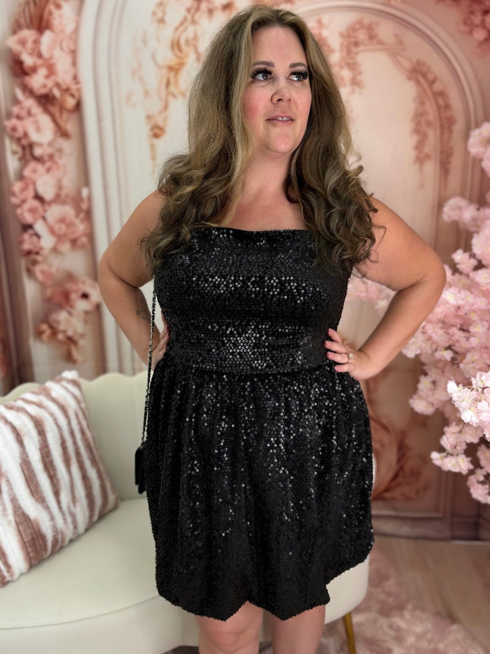 Velvet Sequin Bubble Dress