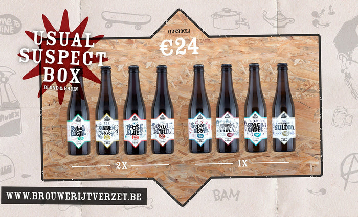 Verzet - Usual Suspect Box - BLOND & BRUIN - 12 flesjes