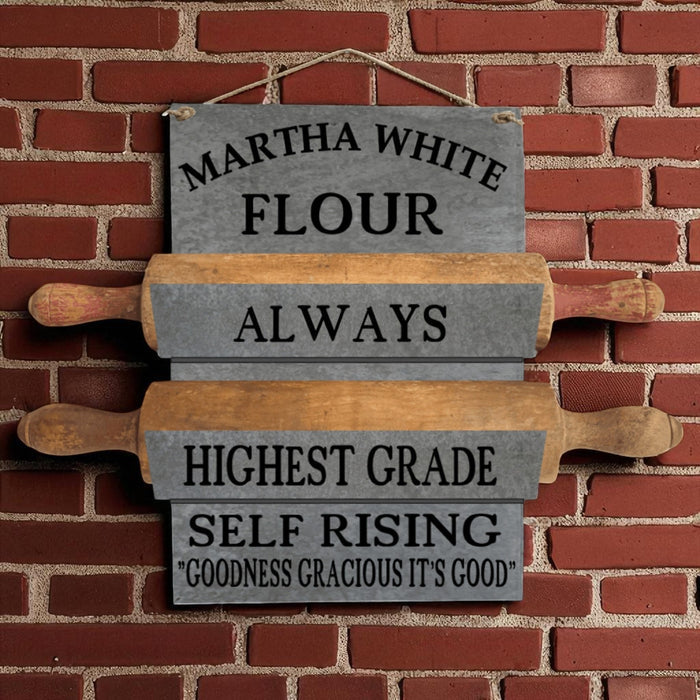Vintage-Inspired Martha White Rolling Pin Holder