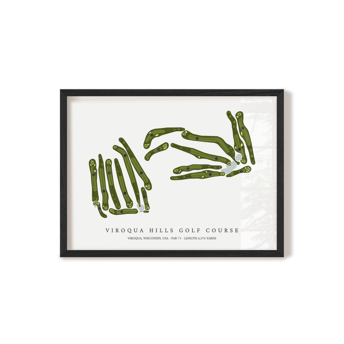 Viroqua Hills Golf Course | Golf Course Map | Black Frame