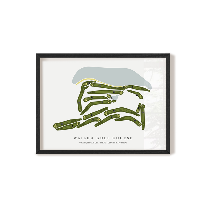 Waiehu Golf Course | Golf Course Print | Black Frame
