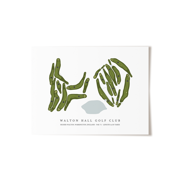 Walton Hall Golf Club | Golf Course Map | Unframed