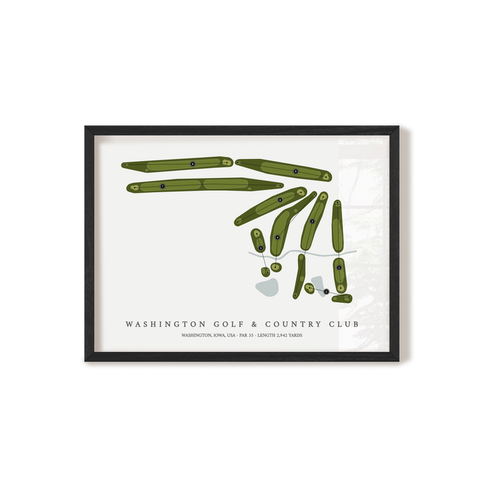 Washington Golf & Country Club | Golf Course Map | Black Frame