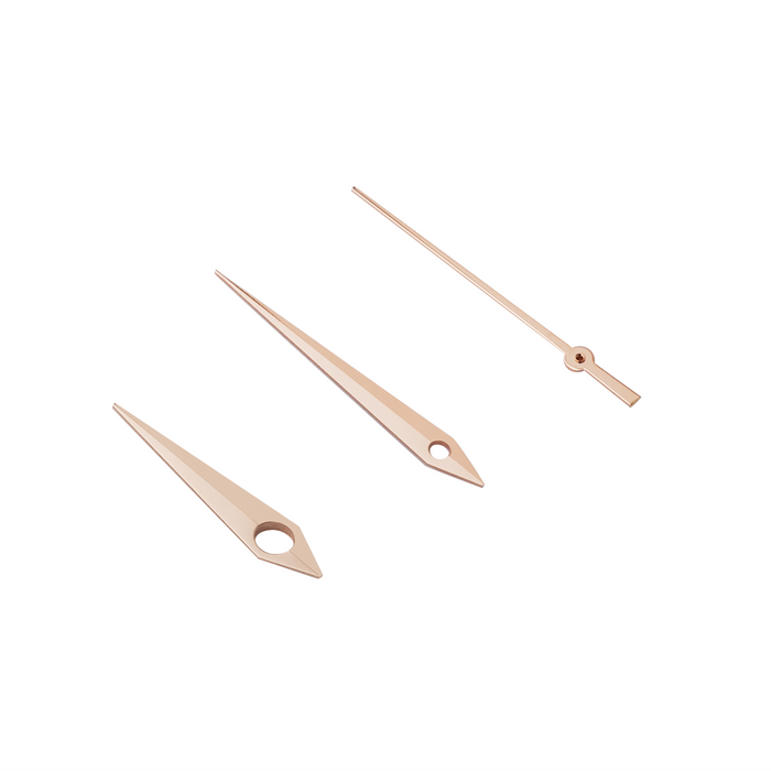 Watch Hands: Pitched Dauphine Rose Gold Finish
