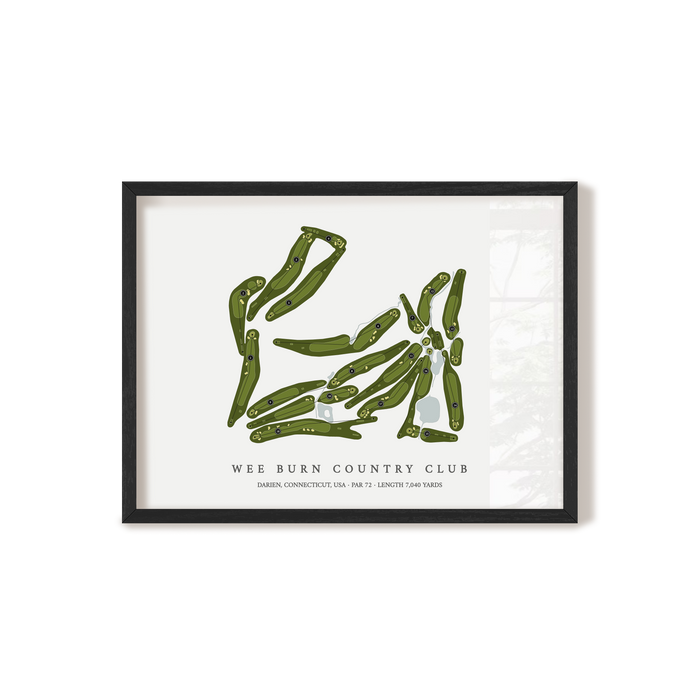 Wee Burn Country Club | Golf Course Map | Black+Frame