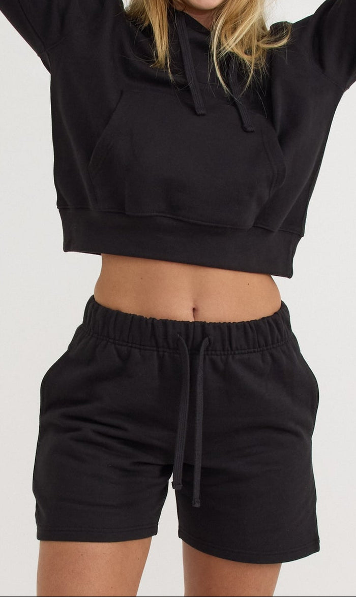 Organic Basics - Weekend Longline Shorts - Black -