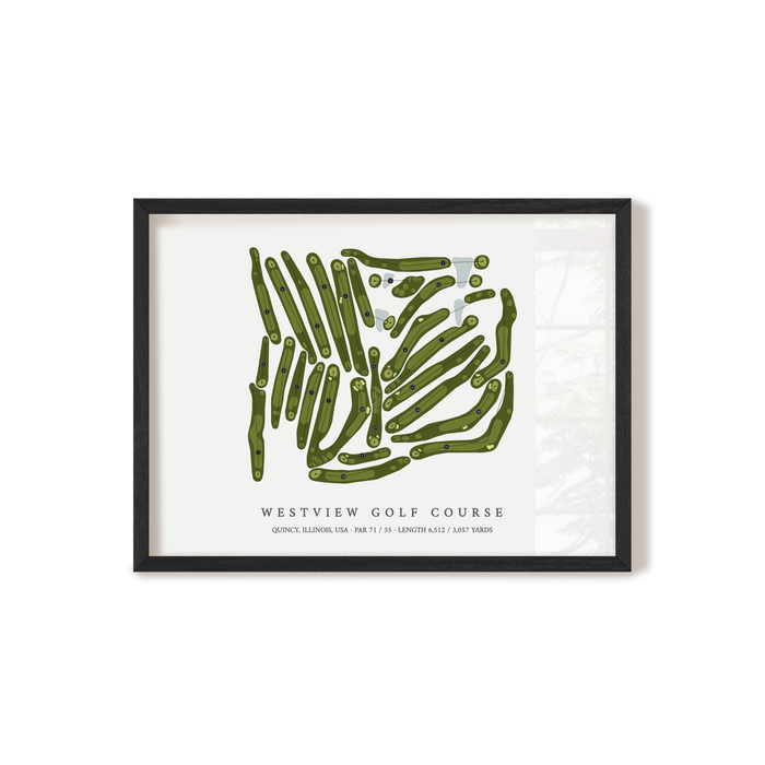 Westview Golf Course | Golf Course Map | Black Frame