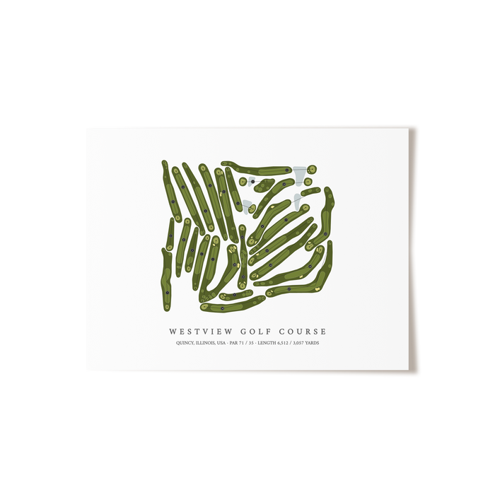 Westview Golf Course | Golf Course Map | Unframed