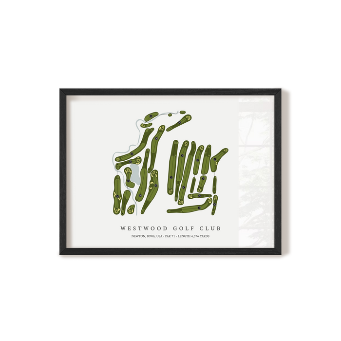 Westwood Golf Club | Golf Course Map | Black Frame