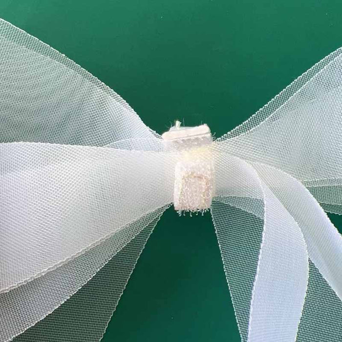 White mesh bow, shoe flower, wedding shoe flower, black mesh flower, detachable bow