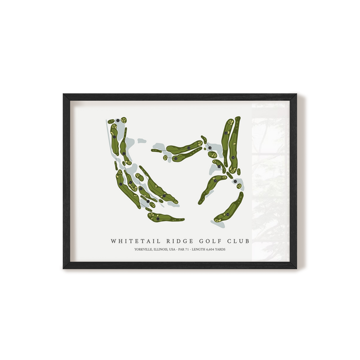 Whitetail Ridge Golf Club | Golf Course Map | Black Frame