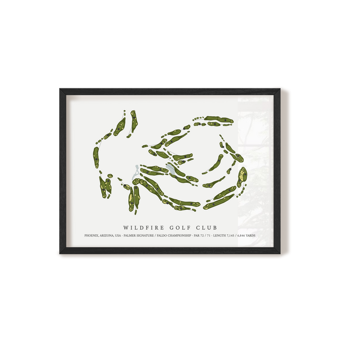 Wildfire Golf Club | Golf Course Map | Black Frame