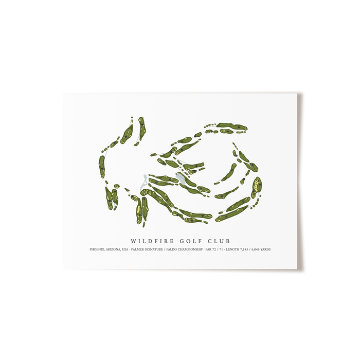 Wildfire Golf Club | Golf Course Map | Unframed