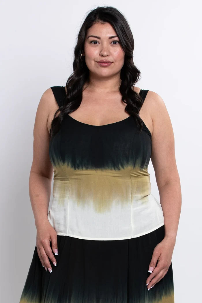 Winsome Dip Dye Tank Top in Green