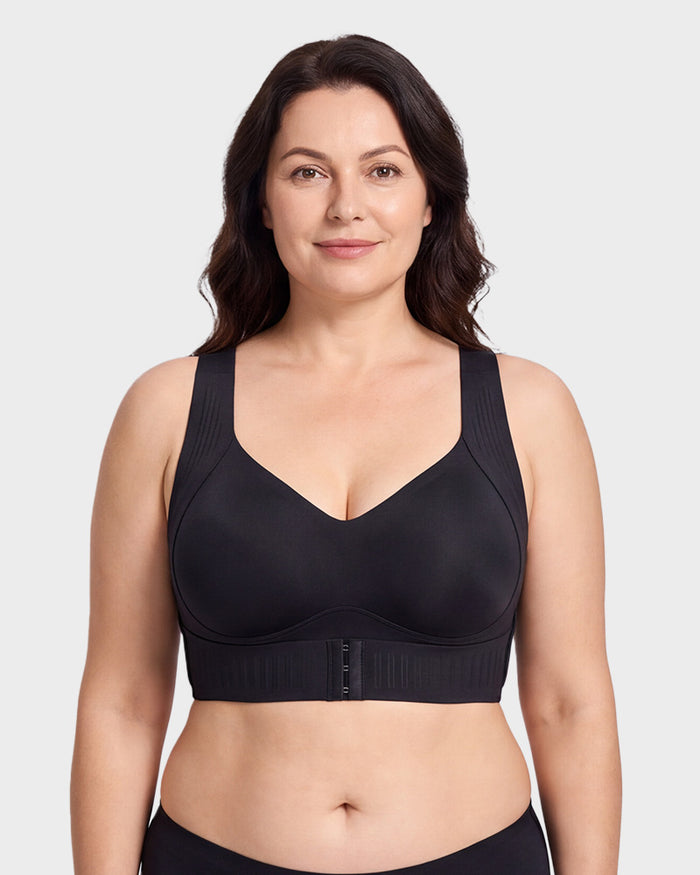 Wireless Front-Closure Posture Bra for Everyday Comfort