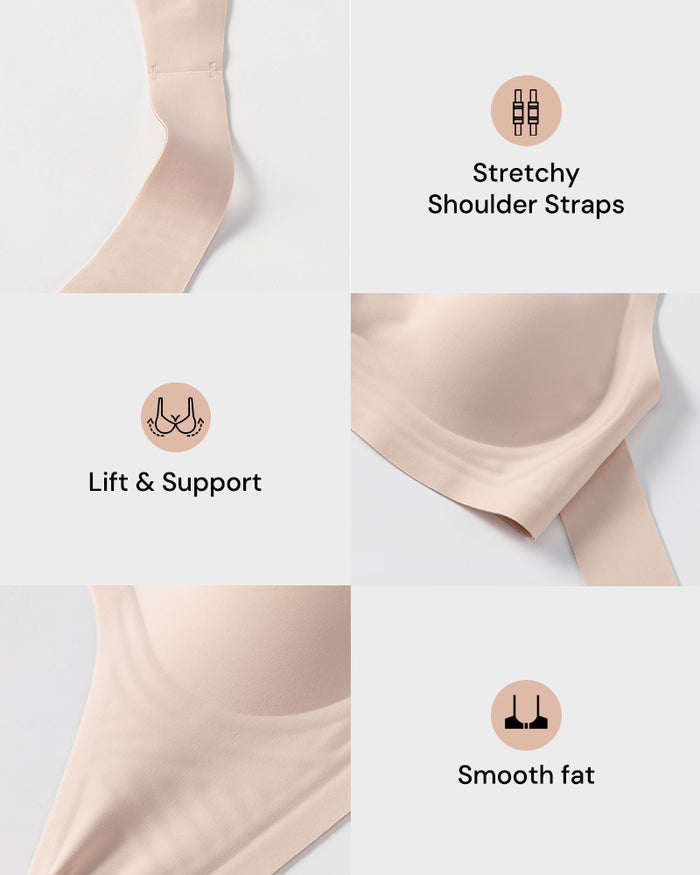 Wireless Posture Support Cross-Back Bra with Front Closure