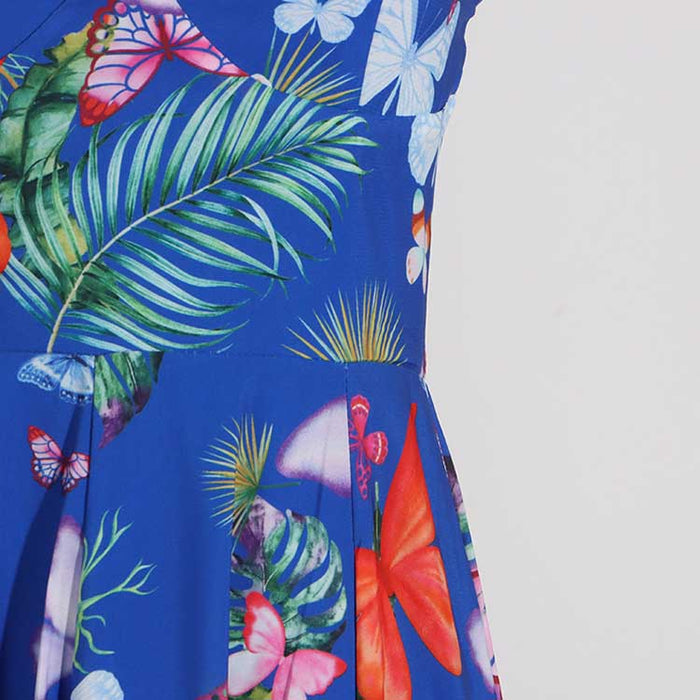 Womens Floral Printed Maxi Dress Beach Party Long Floral dresses