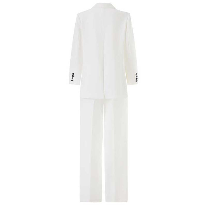 Women's Wide-Leg Pants suit 3 Pieces White Pantsuit For Wedding
