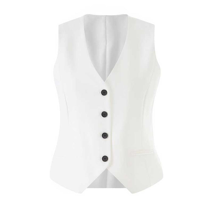 Women's Wide-Leg Pants suit 3 Pieces White Pantsuit For Wedding