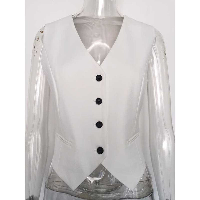 Women's Wide-Leg Pants suit 3 Pieces White Pantsuit For Wedding