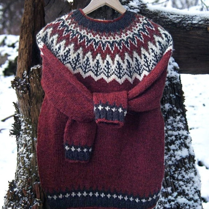 Zenova™ | Elegant and Comfortable Jacquard Sweater