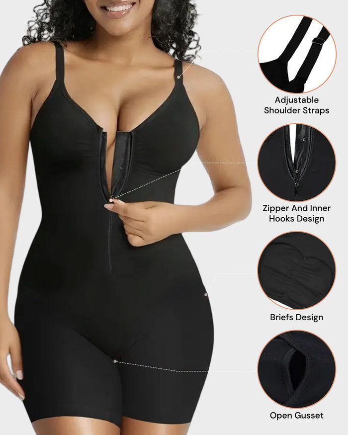 Zip-Up Seamless Sculpting Shapewear Bodysuit